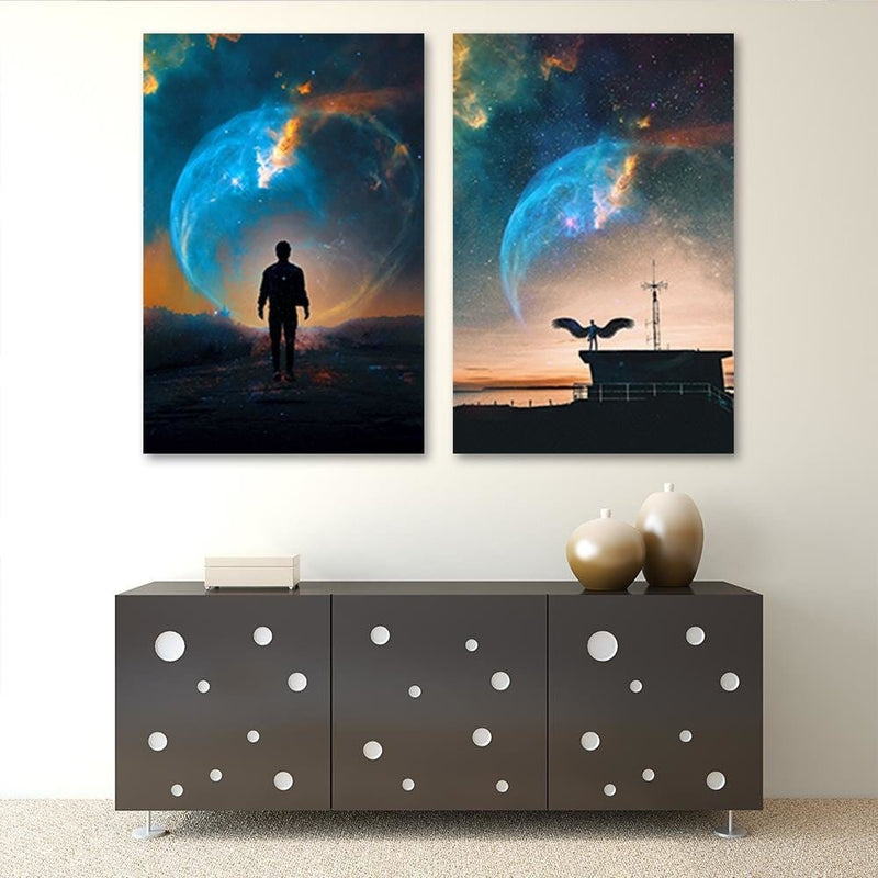 Dekoratīvais panelis - Man With Wings And Sky  Home Trends Deco