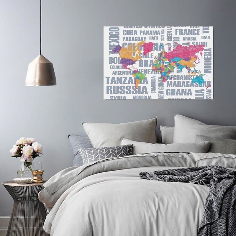 Dekoratīvais panelis - Map Painted With Crayons  Home Trends Deco