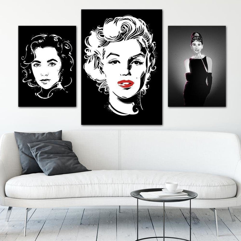 Dekoratīvais panelis - Movie Star Image Black And White  Home Trends Deco