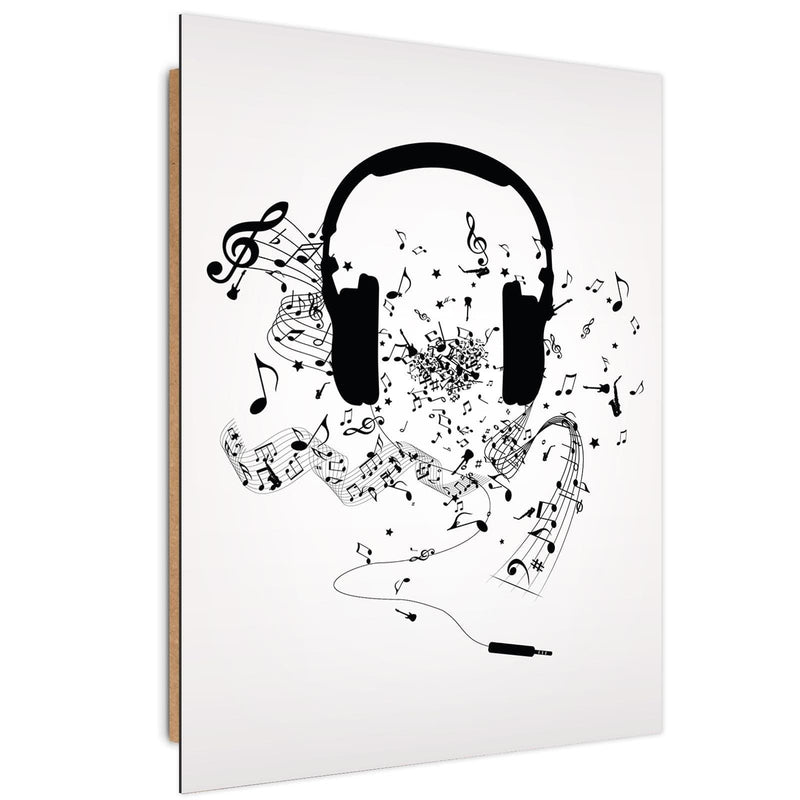 Dekoratīvais panelis - Music Morife Image Black And White  Home Trends Deco