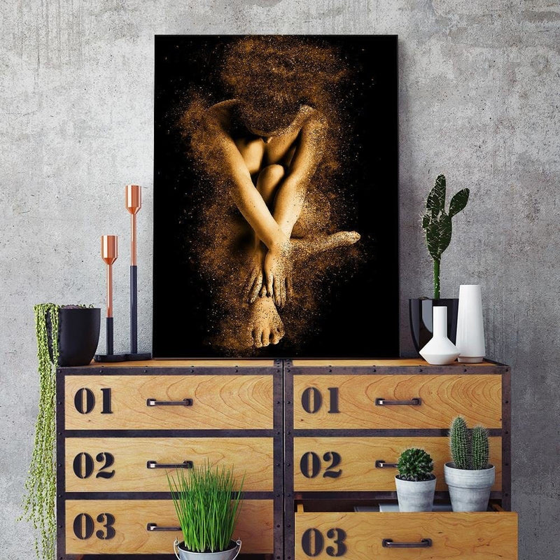 Dekoratīvais panelis - Naked Body Of Woman In Gold Dust  Home Trends Deco