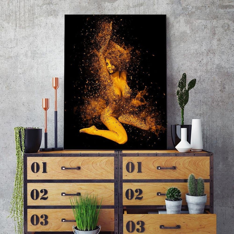 Dekoratīvais panelis - Naked Woman In Gold Dust  Home Trends Deco