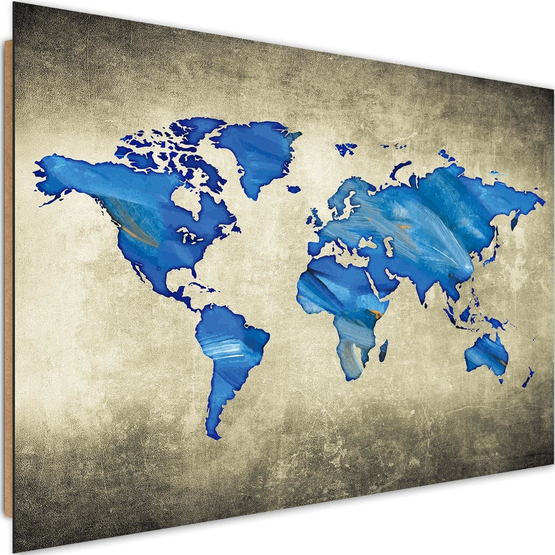 Dekoratīvais panelis - Navy Blue Map Of The World  Home Trends Deco