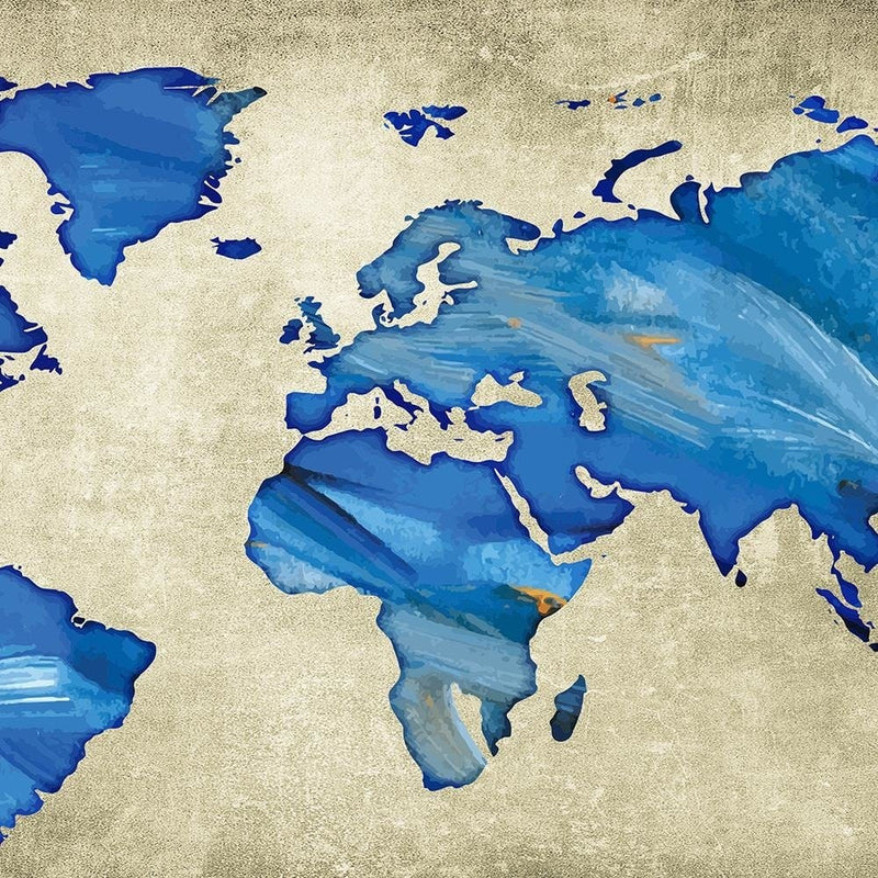 Dekoratīvais panelis - Navy Blue Map Of The World  Home Trends Deco