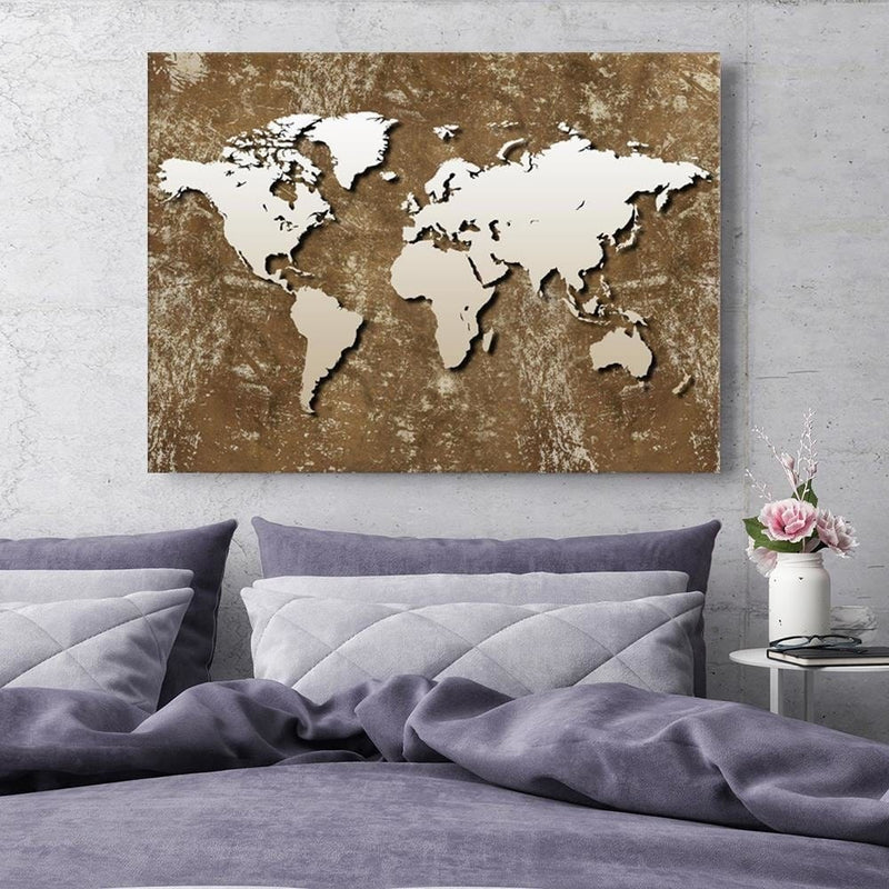 Dekoratīvais panelis - Old Map Of The World Retro  Home Trends Deco