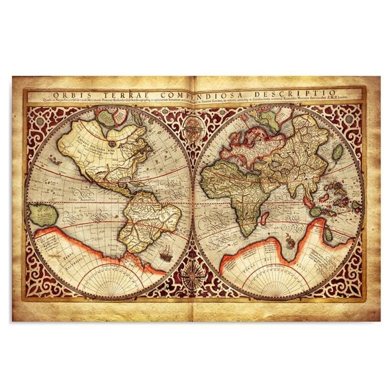 Dekoratīvais panelis - Old World Map  Home Trends Deco