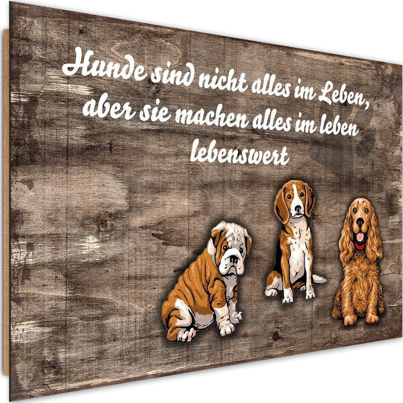 Dekoratīvais panelis - Operative Three Sweet Dogs  Home Trends Deco