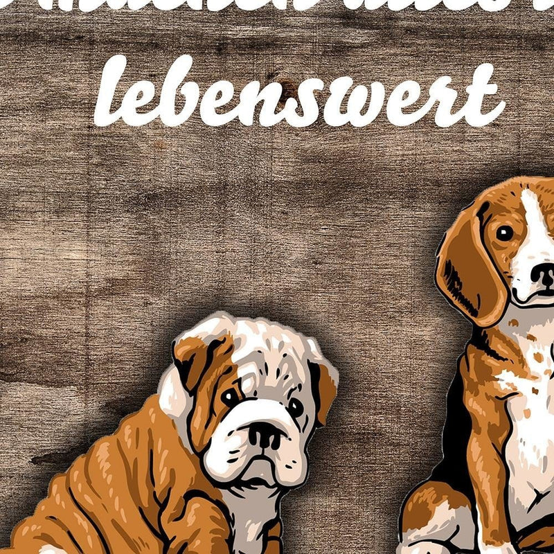 Dekoratīvais panelis - Operative Three Sweet Dogs  Home Trends Deco