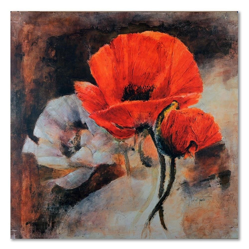 Dekoratīvais panelis - Painted poppies  80x80 Home Trends Deco