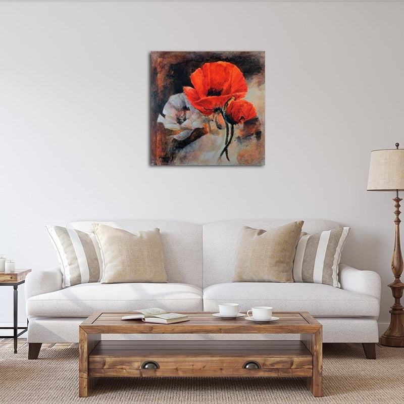 Dekoratīvais panelis - Painted poppies  80x80 Home Trends Deco