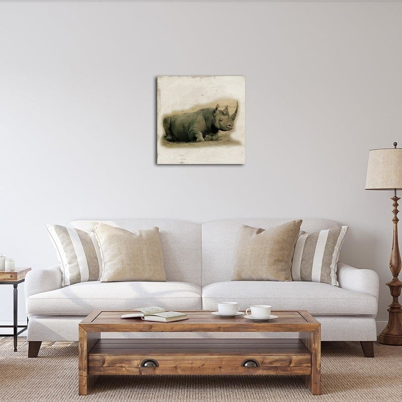 Dekoratīvais panelis - Painted rhinoceros  30x30 Home Trends Deco