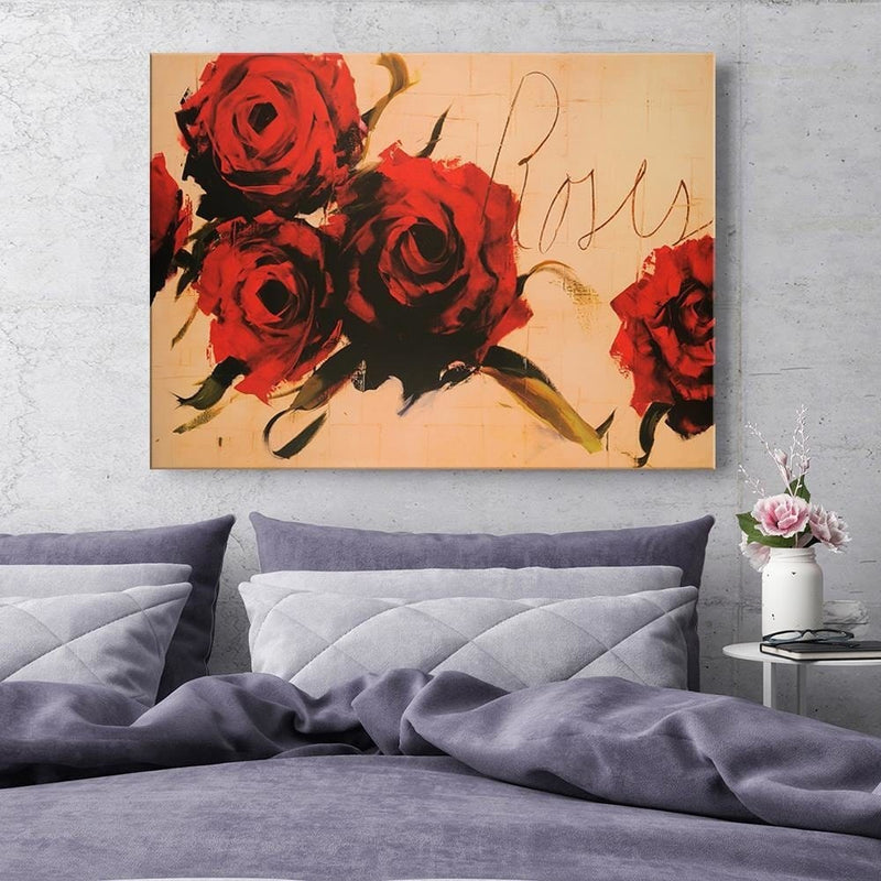 Dekoratīvais panelis - Painted roses   98x68 Home Trends Deco