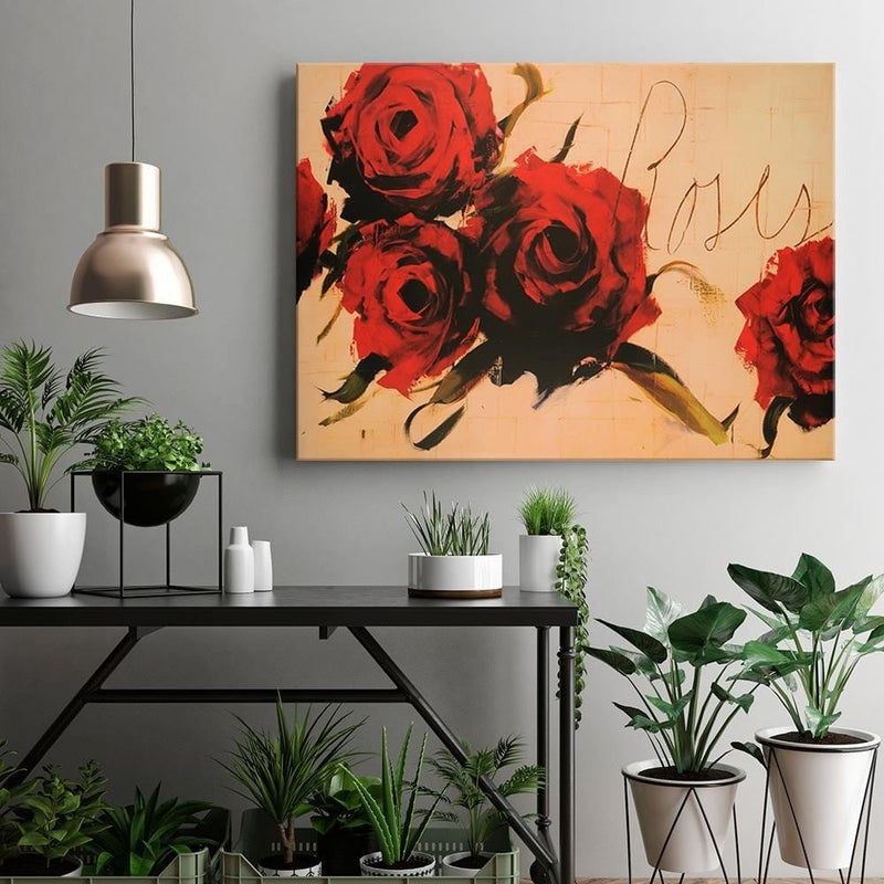 Dekoratīvais panelis - Painted roses   98x68 Home Trends Deco