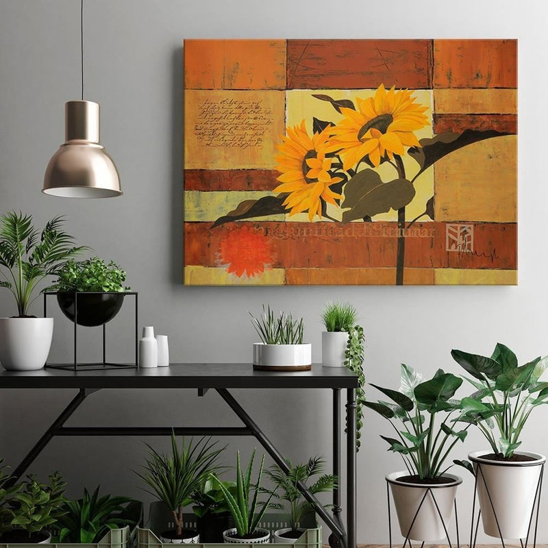 Dekoratīvais panelis - Painted sunflowers   98x68 Home Trends Deco