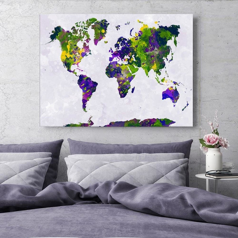 Dekoratīvais panelis - Painted World Map  Home Trends Deco