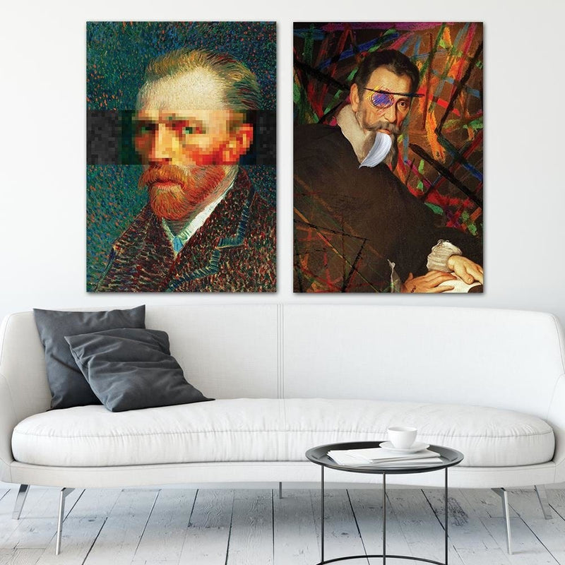 Dekoratīvais panelis - Painter SelfPortrait Image Blue  Home Trends Deco