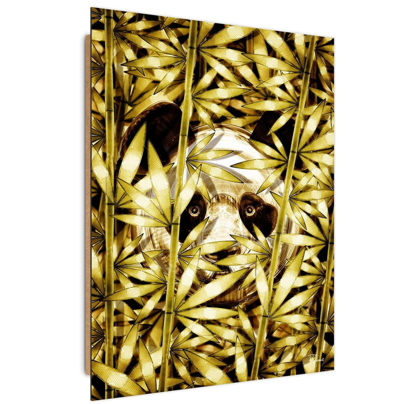 Dekoratīvais panelis - Panda Image Animal Print Gold  Home Trends Deco