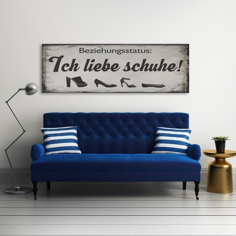 Dekoratīvais panelis - Panorama Ich Liebe Schuhe  Home Trends Deco