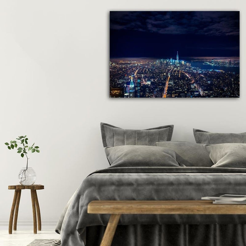 Dekoratīvais panelis - Panorama Of The City At Night  Home Trends Deco