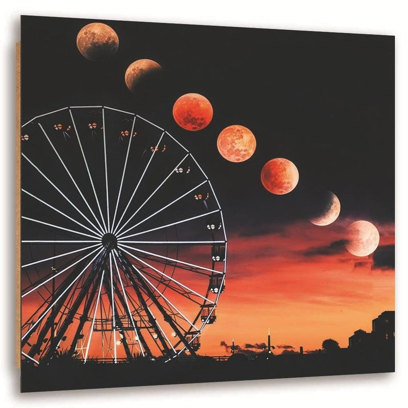 Dekoratīvais panelis - Phases Of The Moon Over The Ferris Wheel  Home Trends Deco