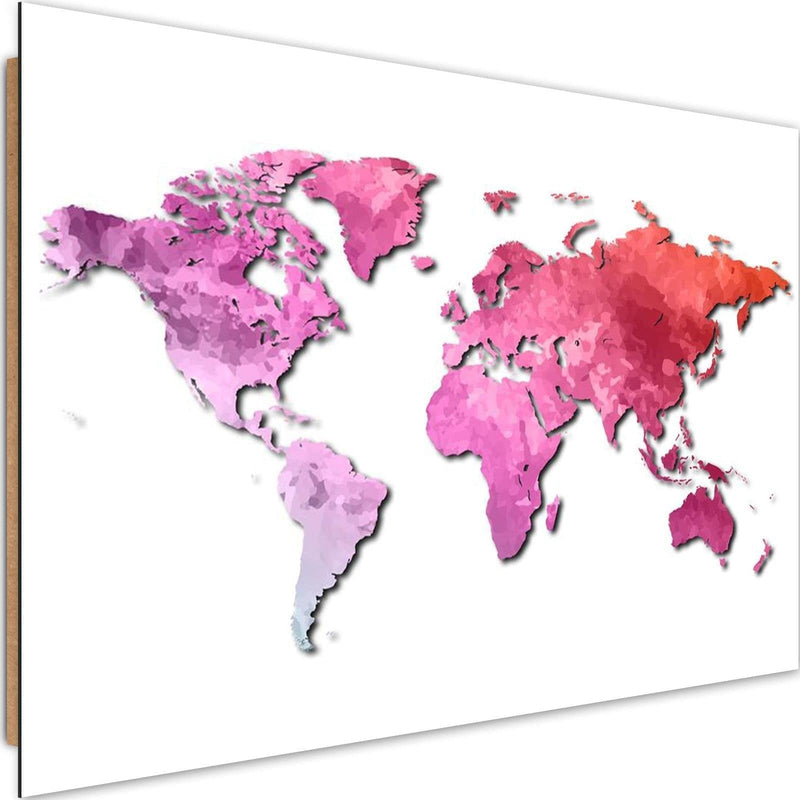 Dekoratīvais panelis - Pink World Map  Home Trends Deco