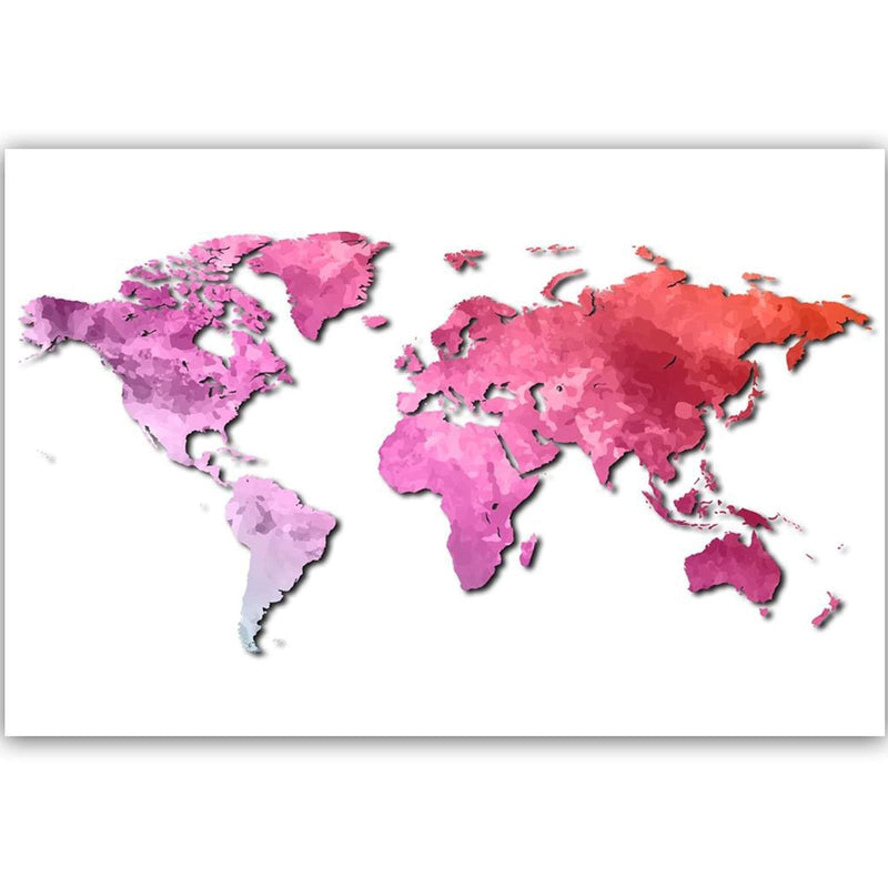 Dekoratīvais panelis - Pink World Map  Home Trends Deco