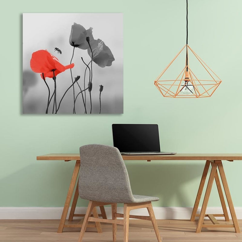 Dekoratīvais panelis - Poppies And Bee  Home Trends Deco