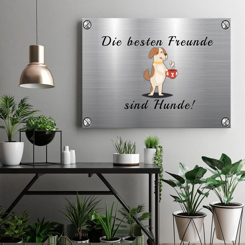 Dekoratīvais panelis - Quote Dog With A Cup  Home Trends Deco