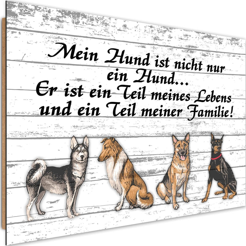 Dekoratīvais panelis - Quote Four Dogs  Home Trends Deco