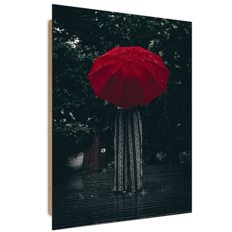 Dekoratīvais panelis - Red Umbrella In The Rain  Home Trends Deco