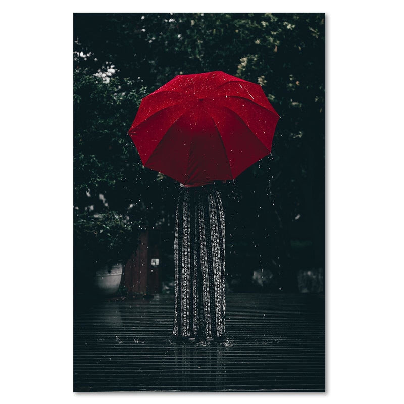 Dekoratīvais panelis - Red Umbrella In The Rain  Home Trends Deco