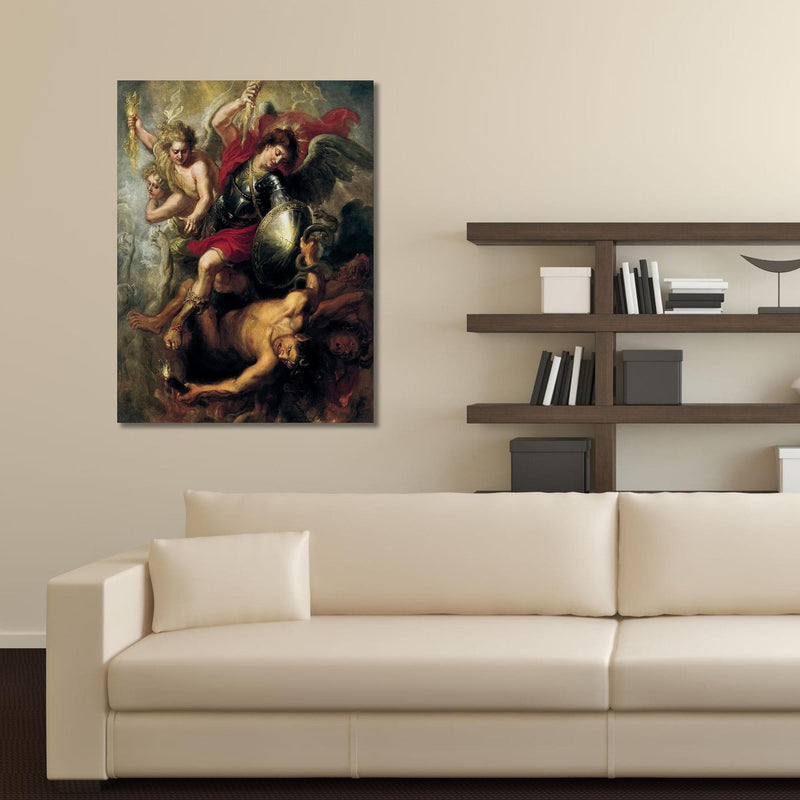 Dekoratīvais panelis - Reproduction of p. Rubens "Archangel Michael knocking down Lucifer and the rebellious angels"  Home Trends Deco