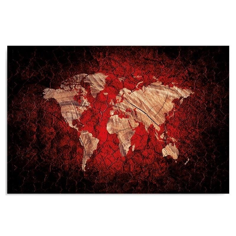 Dekoratīvais panelis - Rustic World Map  Home Trends Deco