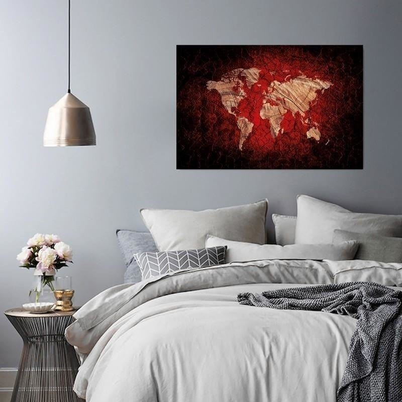 Dekoratīvais panelis - Rustic World Map  Home Trends Deco