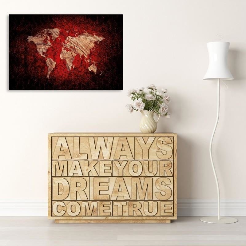 Dekoratīvais panelis - Rustic World Map  Home Trends Deco