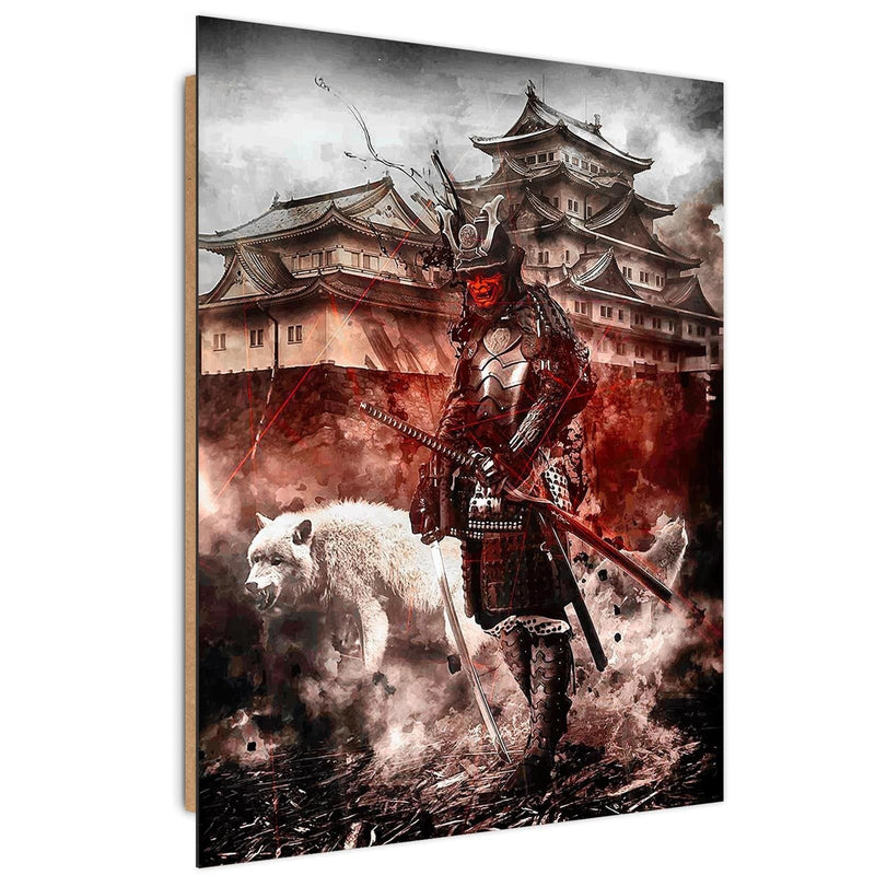 Dekoratīvais panelis - Samurai And White Wolf  Home Trends Deco