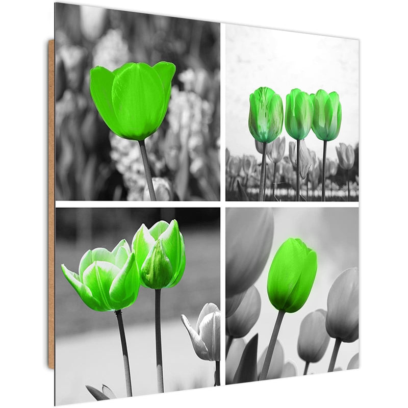 Dekoratīvais panelis - Set Of Green Poppies  Home Trends Deco