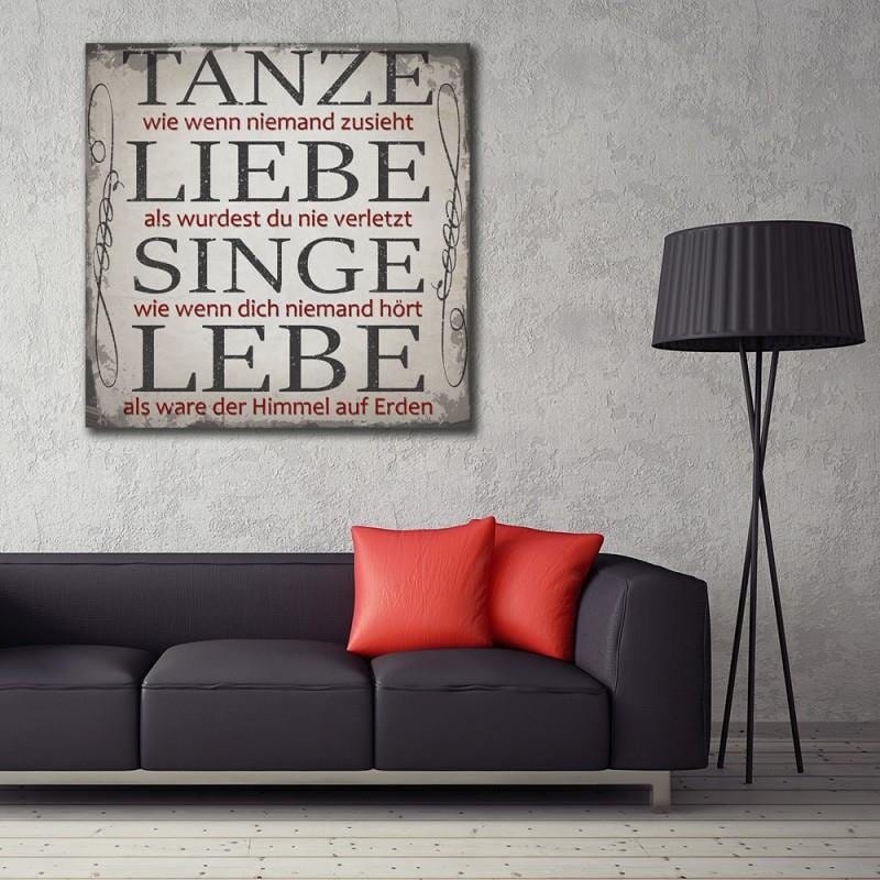 Dekoratīvais panelis - Tanzania Singe Liebe Lebe  Home Trends Deco