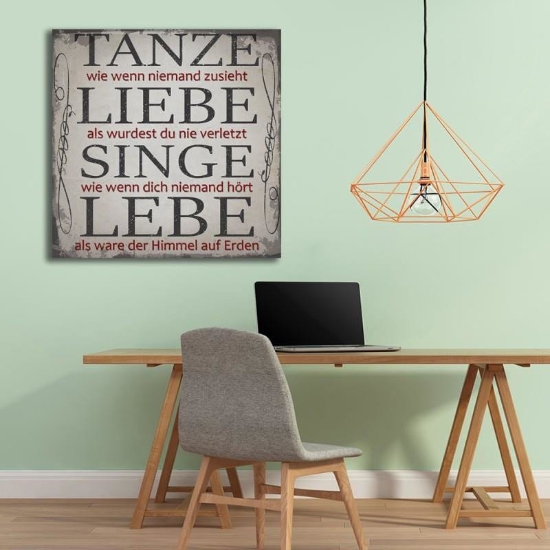 Dekoratīvais panelis - Tanzania Singe Liebe Lebe  Home Trends Deco