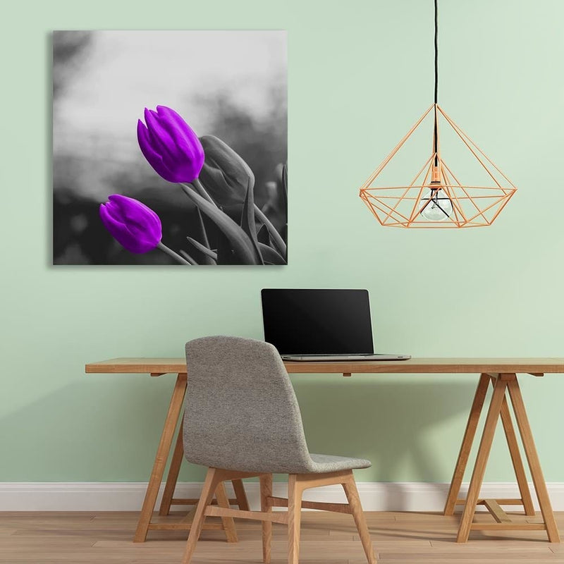 Dekoratīvais panelis - Two Purple Tulips  Home Trends Deco