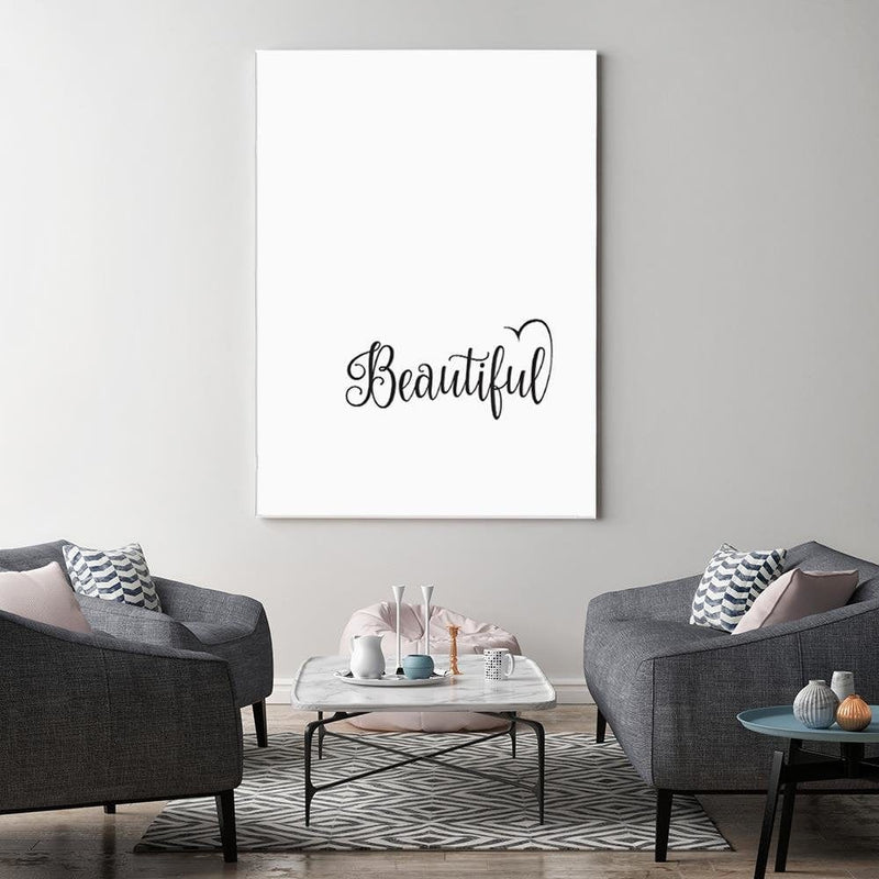 Dekoratīvais panelis - Typography Beautifull  Home Trends Deco