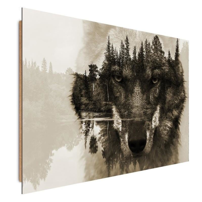 Dekoratīvais panelis - Wolf On A Background Of Forest Brown  Home Trends Deco