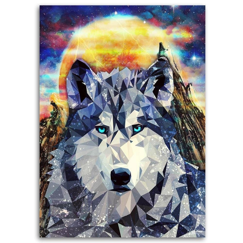 Dekoratīvais panelis - Wolf On A Background Of Mountains  Home Trends Deco