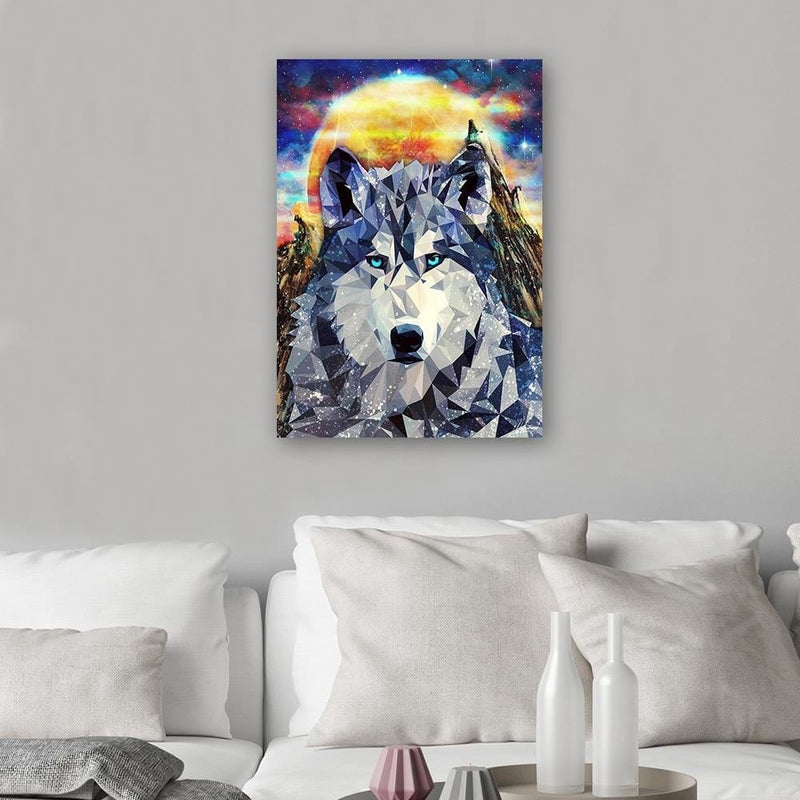 Dekoratīvais panelis - Wolf On A Background Of Mountains  Home Trends Deco