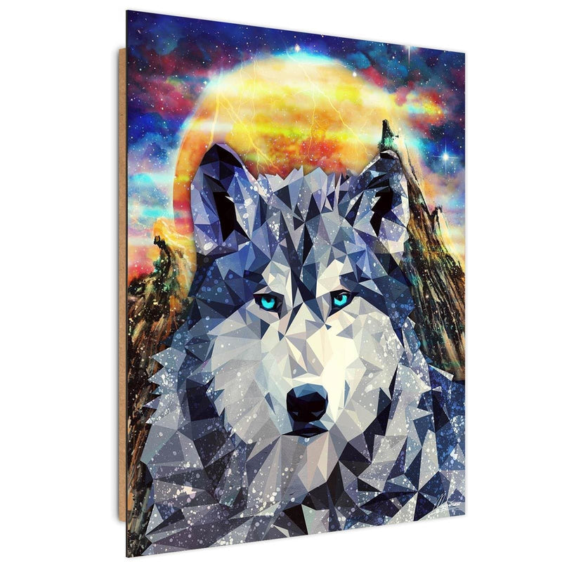 Dekoratīvais panelis - Wolf On A Background Of Mountains  Home Trends Deco