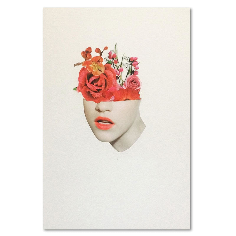 Dekoratīvais panelis - Woman Face With Red Roses  Home Trends Deco