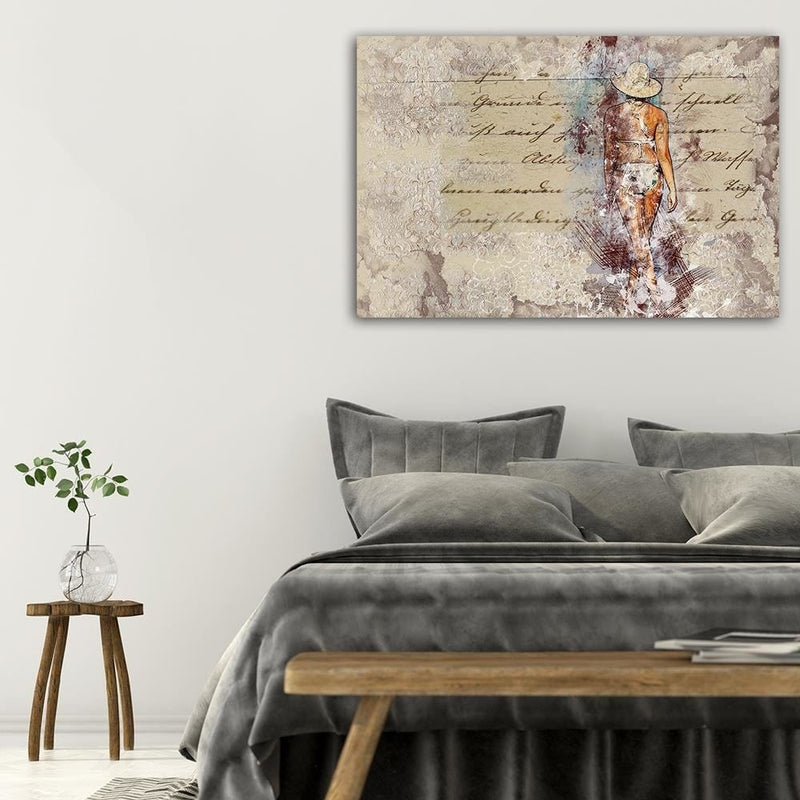 Dekoratīvais panelis - Woman In Bikini And Hat  Home Trends Deco