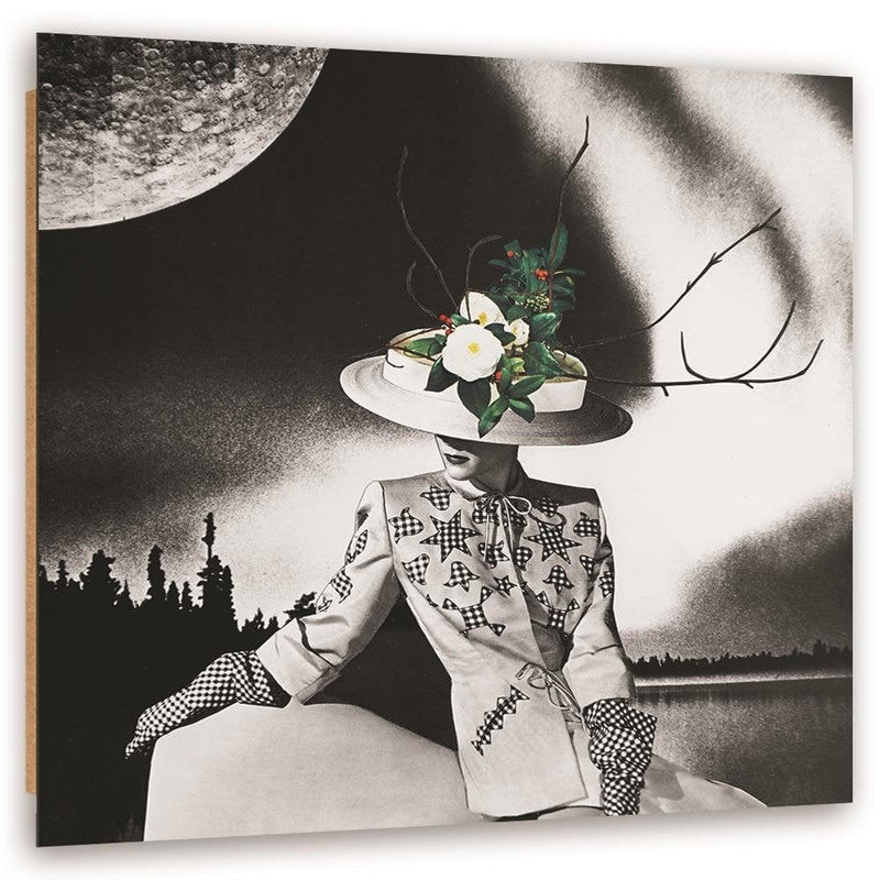 Dekoratīvais panelis - Woman In Hat With Flowers  Home Trends Deco