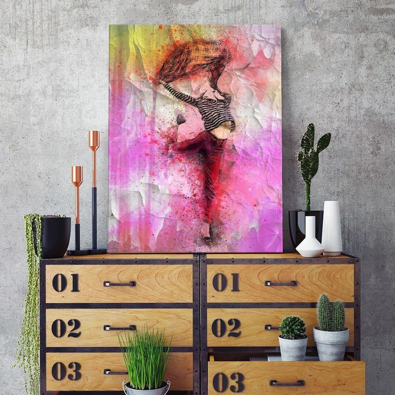 Dekoratīvais panelis - Woman Leaping With Joy  Home Trends Deco