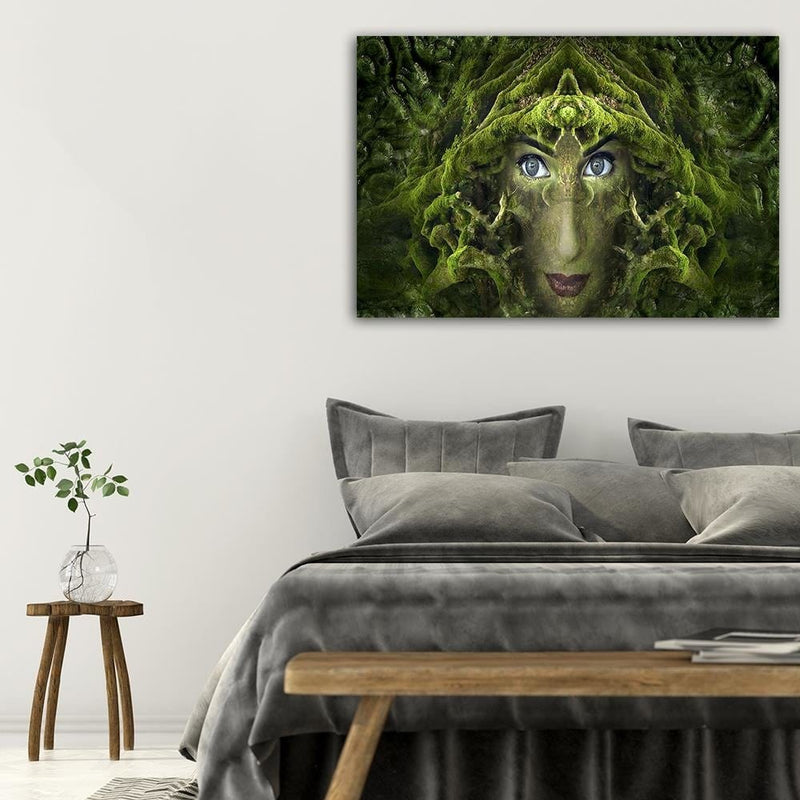 Dekoratīvais panelis - Woman's Face In Moss Fantasy  Home Trends Deco